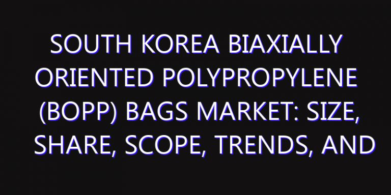 South Korea Biaxially Oriented Polypropylene (BOPP) Bags Market: Size, Share, Scope, Trends, and Forecast-2026-2035