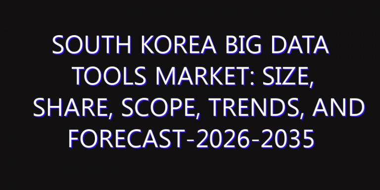 South Korea Big Data Tools Market: Size, Share, Scope, Trends, and Forecast-2026-2035