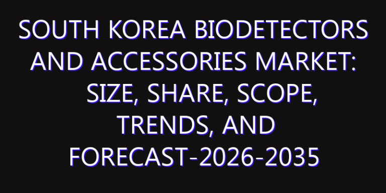 South Korea Biodetectors And Accessories Market: Size, Share, Scope, Trends, and Forecast-2026-2035