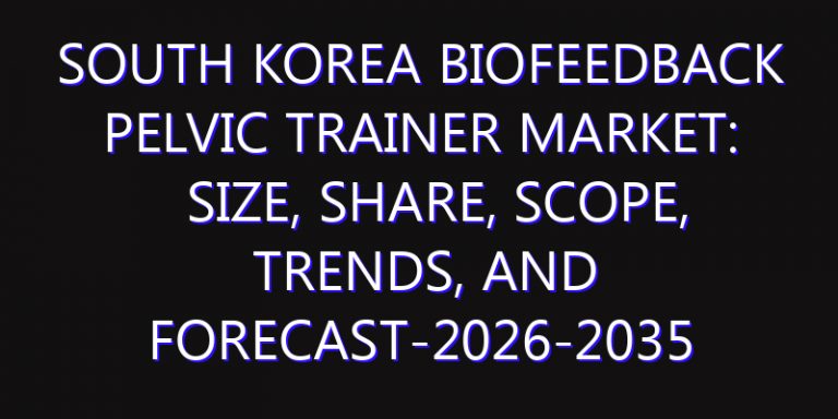 South Korea Biofeedback Pelvic Trainer Market: Size, Share, Scope, Trends, and Forecast-2026-2035
