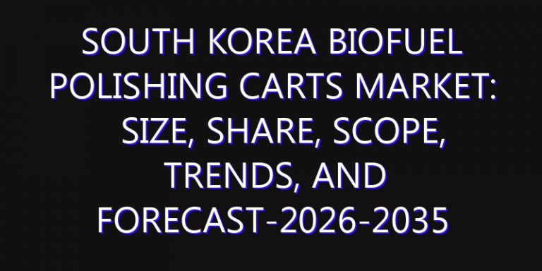 South Korea Biofuel Polishing Carts Market: Size, Share, Scope, Trends, and Forecast-2026-2035