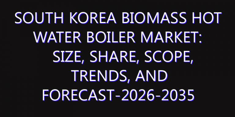 South Korea Biomass Hot Water Boiler Market: Size, Share, Scope, Trends, and Forecast-2026-2035