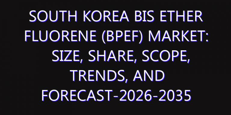 South Korea Bis Ether Fluorene (BPEF) Market: Size, Share, Scope, Trends, and Forecast-2026-2035