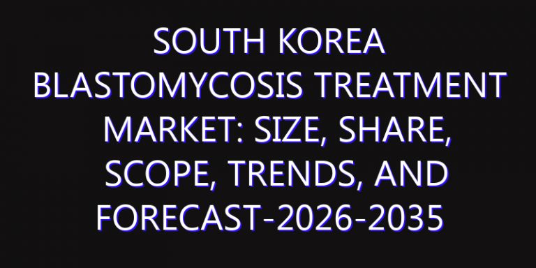 South Korea Blastomycosis Treatment Market: Size, Share, Scope, Trends, and Forecast-2026-2035