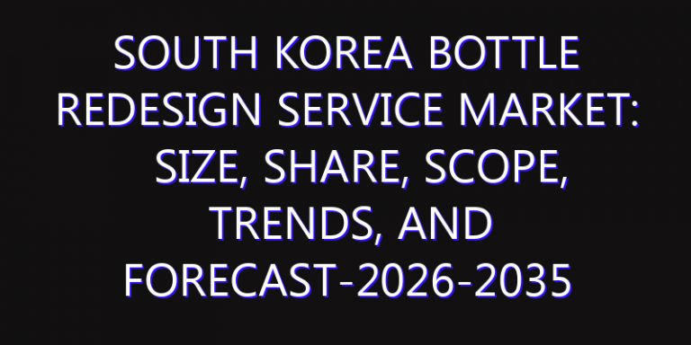 South Korea Bottle Redesign Service Market: Size, Share, Scope, Trends, and Forecast-2026-2035