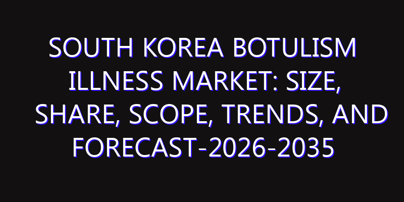 South Korea Botulism Illness Market: Size, Share, Scope, Trends, and Forecast-2026-2035