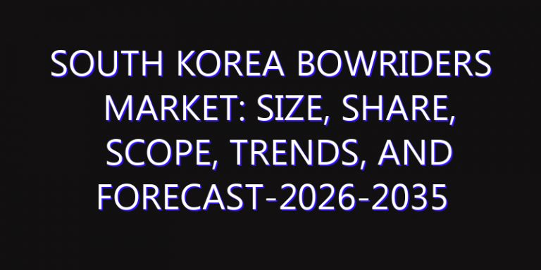 South Korea Bowriders Market: Size, Share, Scope, Trends, and Forecast-2026-2035