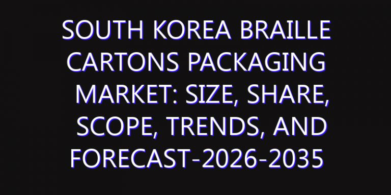 South Korea Braille Cartons Packaging Market: Size, Share, Scope, Trends, and Forecast-2026-2035