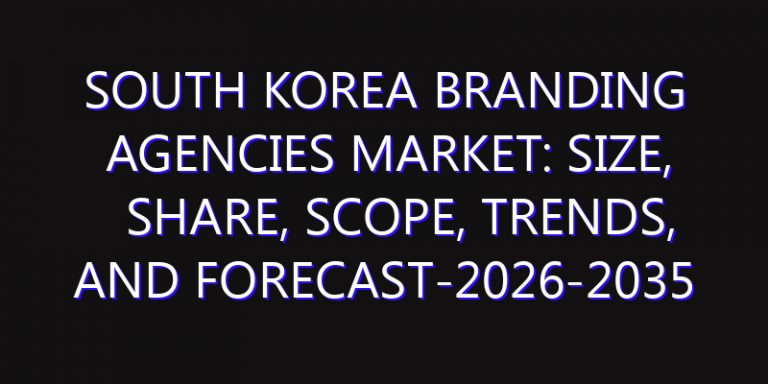 South Korea Branding Agencies Market: Size, Share, Scope, Trends, and Forecast-2026-2035