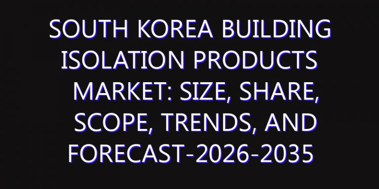 South Korea Building Isolation Products Market: Size, Share, Scope, Trends, and Forecast-2026-2035