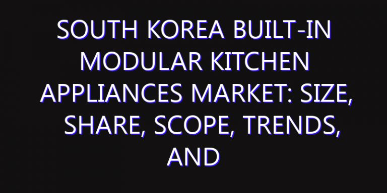 South Korea Built-in Modular Kitchen Appliances Market: Size, Share, Scope, Trends, and Forecast-2026-2035