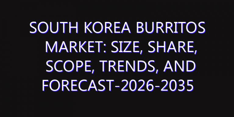 South Korea Burritos Market: Size, Share, Scope, Trends, and Forecast-2026-2035