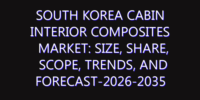 South Korea Cabin Interior Composites Market: Size, Share, Scope, Trends, and Forecast-2026-2035