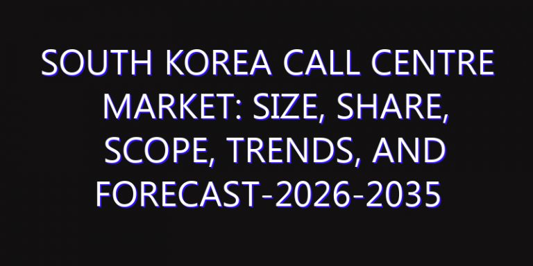 South Korea Call Centre Market: Size, Share, Scope, Trends, and Forecast-2026-2035