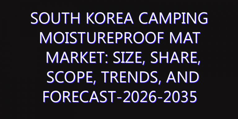 South Korea Camping Moistureproof Mat Market: Size, Share, Scope, Trends, and Forecast-2026-2035