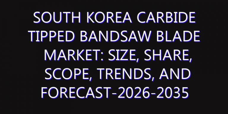 South Korea Carbide Tipped Bandsaw Blade Market: Size, Share, Scope, Trends, and Forecast-2026-2035
