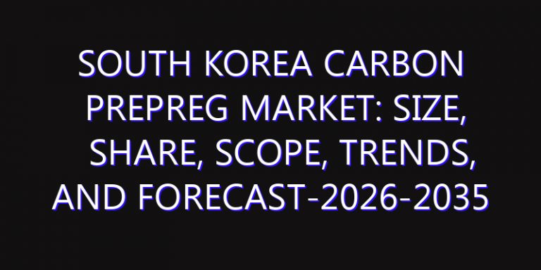 South Korea Carbon Prepreg Market: Size, Share, Scope, Trends, and Forecast-2026-2035