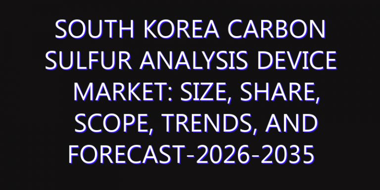South Korea Carbon Sulfur Analysis Device Market: Size, Share, Scope, Trends, and Forecast-2026-2035
