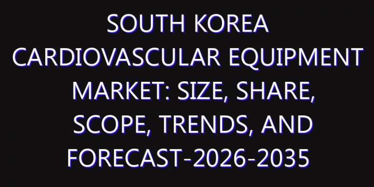 South Korea Cardiovascular Equipment Market: Size, Share, Scope, Trends, and Forecast-2026-2035