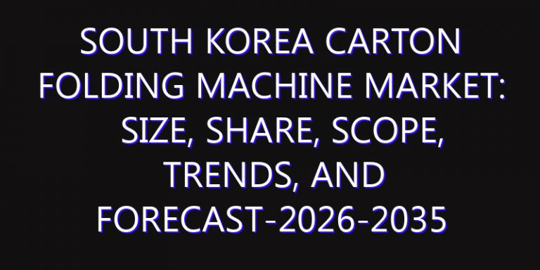 South Korea Carton Folding Machine Market: Size, Share, Scope, Trends, and Forecast-2026-2035