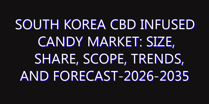 South Korea CBD Infused Candy Market: Size, Share, Scope, Trends, and Forecast-2026-2035