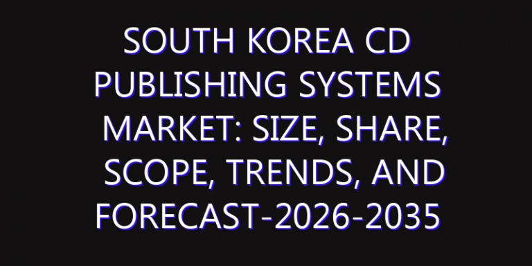 South Korea CD Publishing Systems Market: Size, Share, Scope, Trends, and Forecast-2026-2035