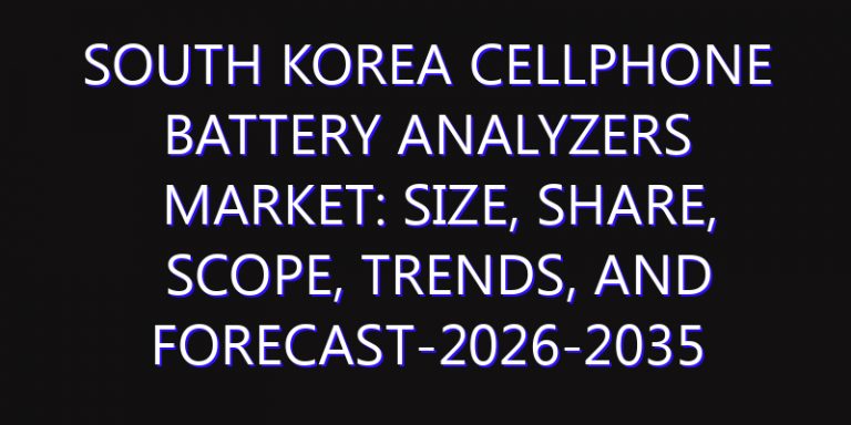 South Korea Cellphone Battery Analyzers Market: Size, Share, Scope, Trends, and Forecast-2026-2035