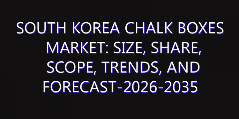 South Korea Chalk Boxes Market: Size, Share, Scope, Trends, and Forecast-2026-2035