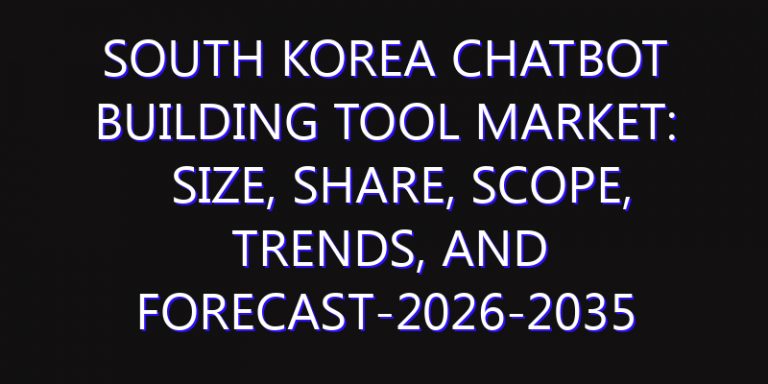 South Korea Chatbot Building Tool Market: Size, Share, Scope, Trends, and Forecast-2026-2035
