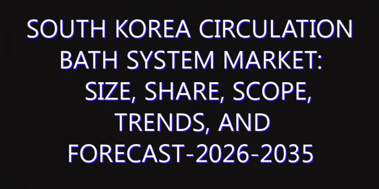 South Korea Circulation Bath System Market: Size, Share, Scope, Trends, and Forecast-2026-2035