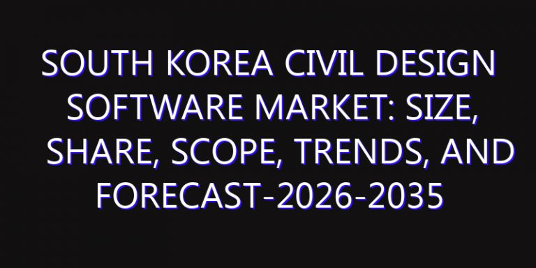 South Korea Civil Design Software Market: Size, Share, Scope, Trends, and Forecast-2026-2035