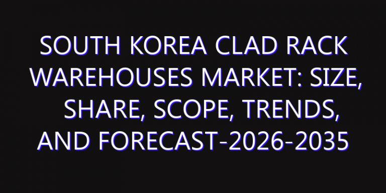 South Korea Clad Rack Warehouses Market: Size, Share, Scope, Trends, and Forecast-2026-2035
