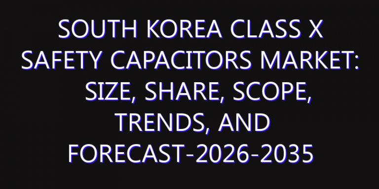 South Korea Class X Safety Capacitors Market: Size, Share, Scope, Trends, and Forecast-2026-2035