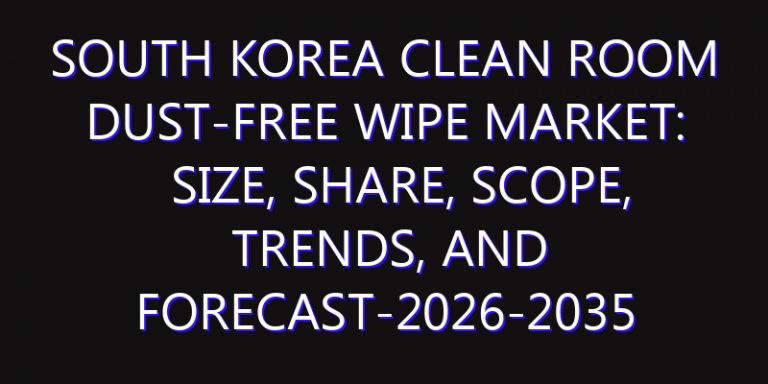 South Korea Clean Room Dust-Free Wipe Market: Size, Share, Scope, Trends, and Forecast-2026-2035