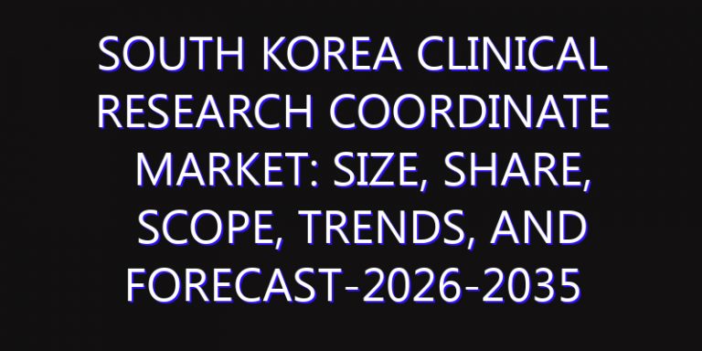 South Korea Clinical Research Coordinate Market: Size, Share, Scope, Trends, and Forecast-2026-2035