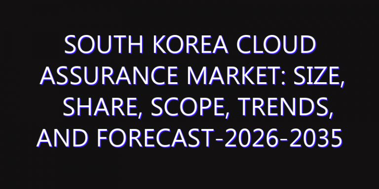 South Korea Cloud Assurance Market: Size, Share, Scope, Trends, and Forecast-2026-2035