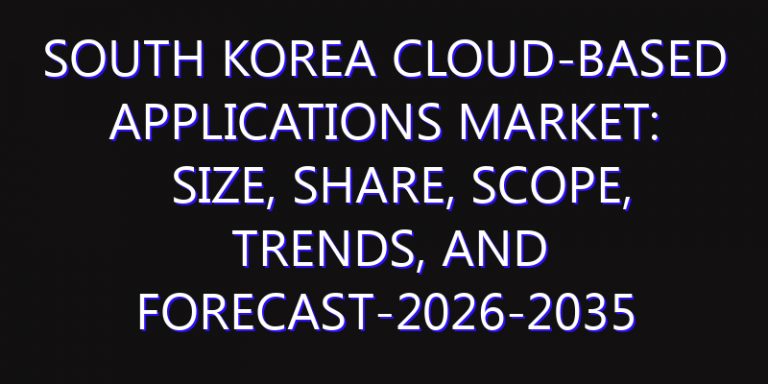South Korea Cloud-based Applications Market: Size, Share, Scope, Trends, and Forecast-2026-2035