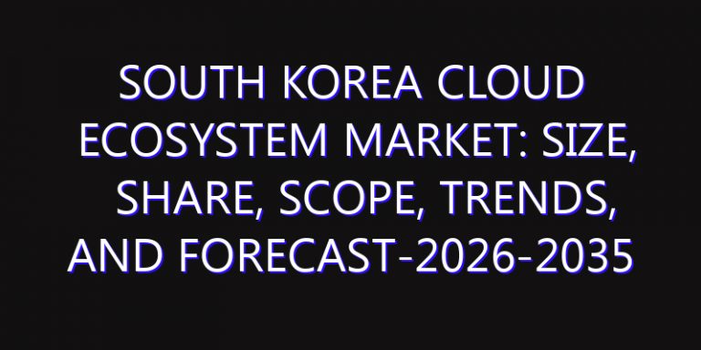 South Korea Cloud Ecosystem Market: Size, Share, Scope, Trends, and Forecast-2026-2035