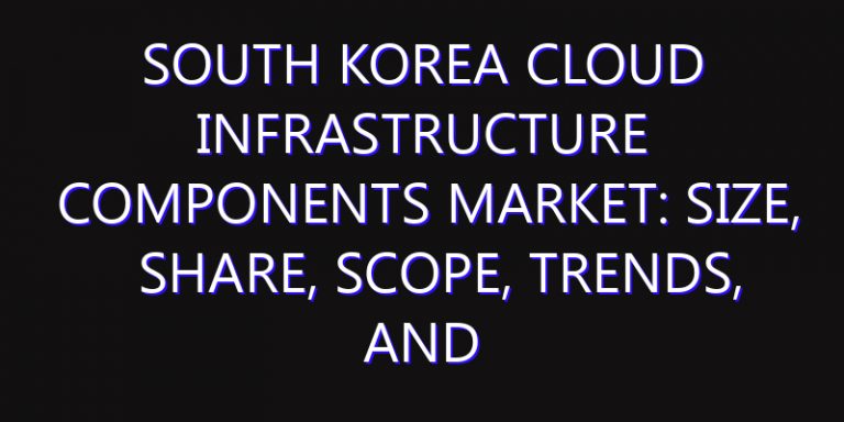 South Korea Cloud Infrastructure Components Market: Size, Share, Scope, Trends, and Forecast-2026-2035