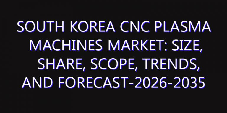 South Korea CNC Plasma Machines Market: Size, Share, Scope, Trends, and Forecast-2026-2035