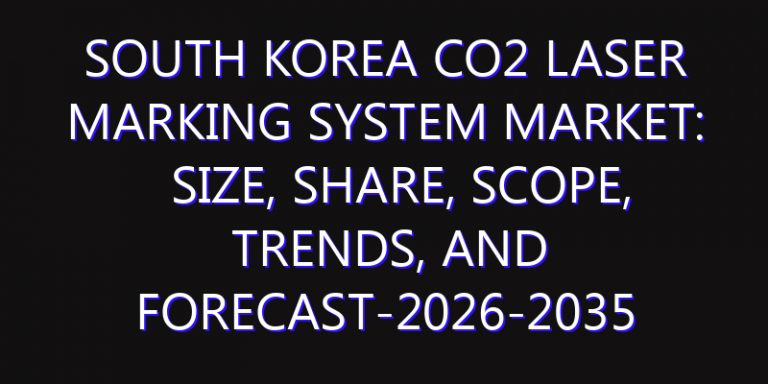 South Korea CO2 Laser Marking System Market: Size, Share, Scope, Trends, and Forecast-2026-2035