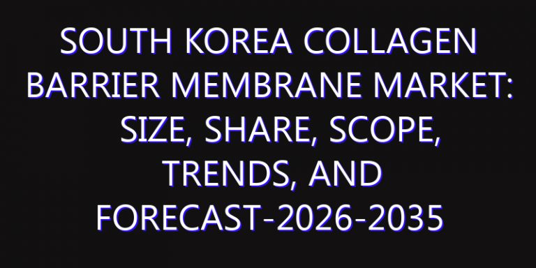 South Korea Collagen Barrier Membrane Market: Size, Share, Scope, Trends, and Forecast-2026-2035