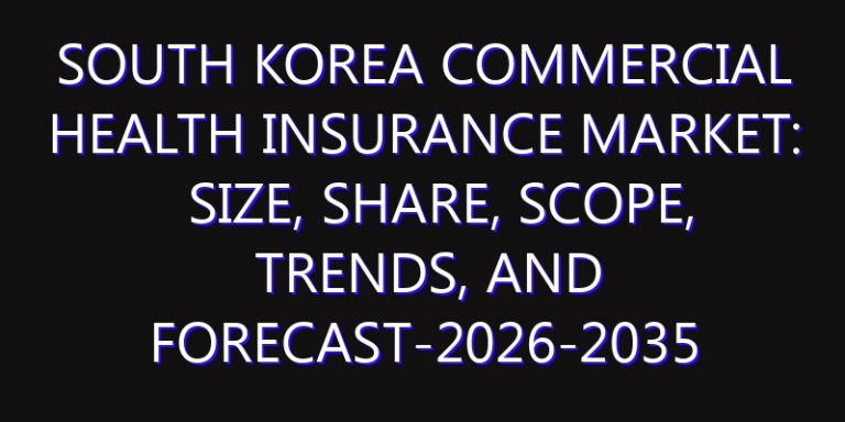 South Korea Commercial Health Insurance Market: Size, Share, Scope, Trends, and Forecast-2026-2035