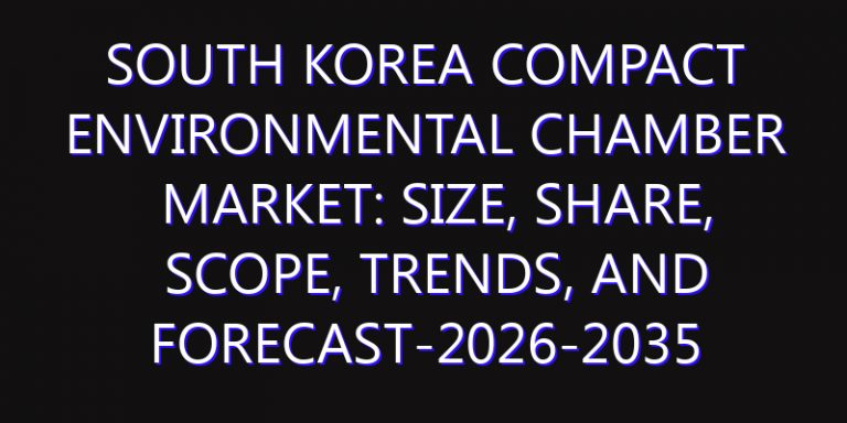 South Korea Compact Environmental Chamber Market: Size, Share, Scope, Trends, and Forecast-2026-2035