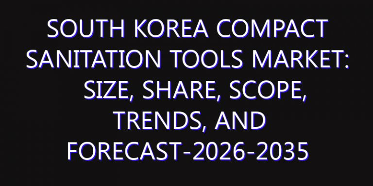 South Korea Compact Sanitation Tools Market: Size, Share, Scope, Trends, and Forecast-2026-2035