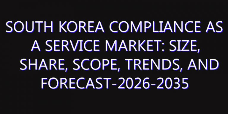 South Korea Compliance as a Service Market: Size, Share, Scope, Trends, and Forecast-2026-2035