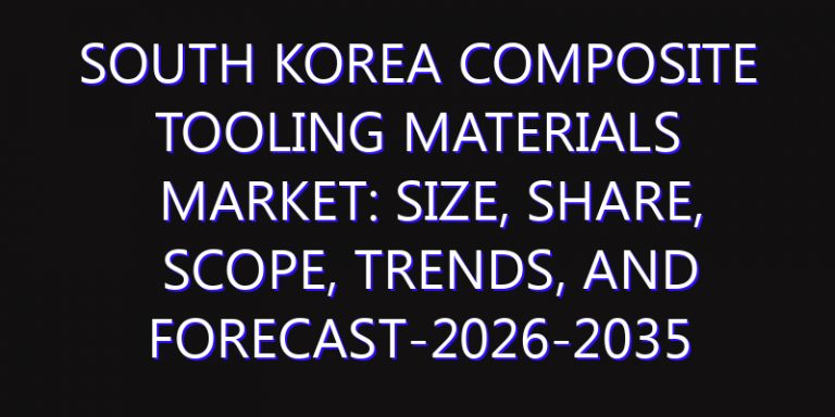 South Korea Composite Tooling Materials Market: Size, Share, Scope, Trends, and Forecast-2026-2035