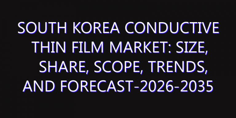 South Korea Conductive Thin Film Market: Size, Share, Scope, Trends, and Forecast-2026-2035