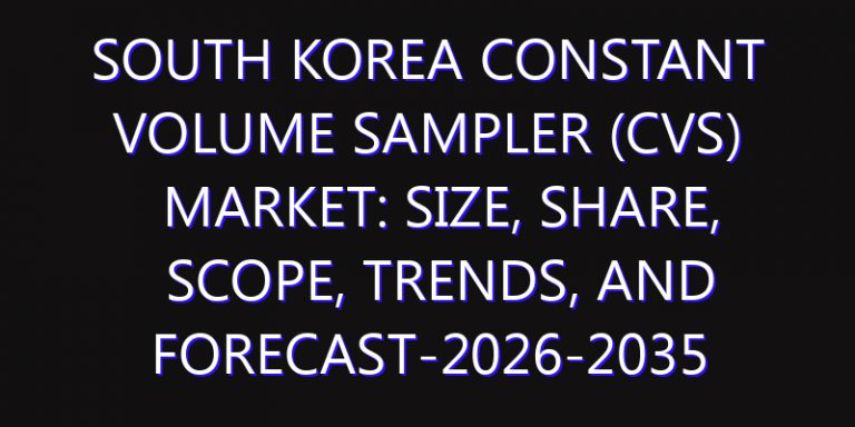 South Korea Constant Volume Sampler (CVS) Market: Size, Share, Scope, Trends, and Forecast-2026-2035