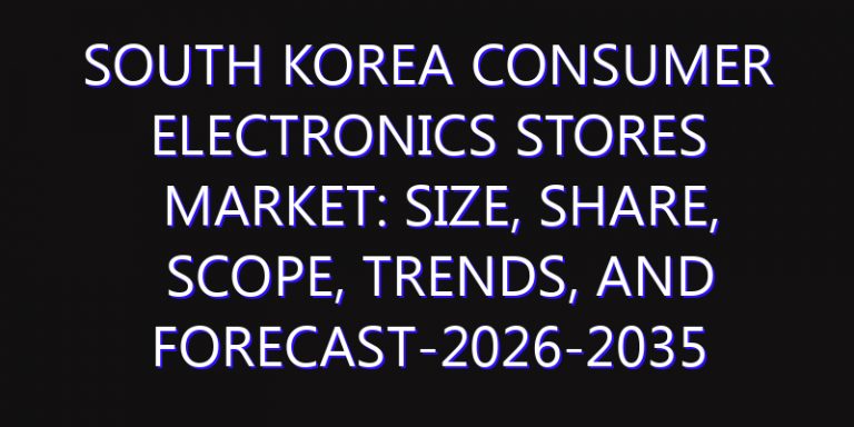 South Korea Consumer Electronics Stores Market: Size, Share, Scope, Trends, and Forecast-2026-2035